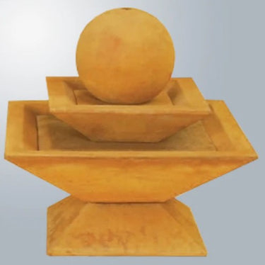 Giannini Garden Shallow Two Tier Tapered Square Fountain